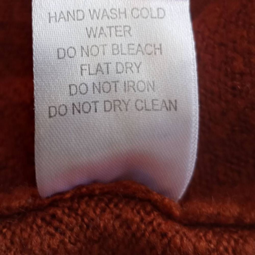 PURPLE SNOW RUST ORANGE CARDIGAN SZ.M EUC - Picture 6 of 6
